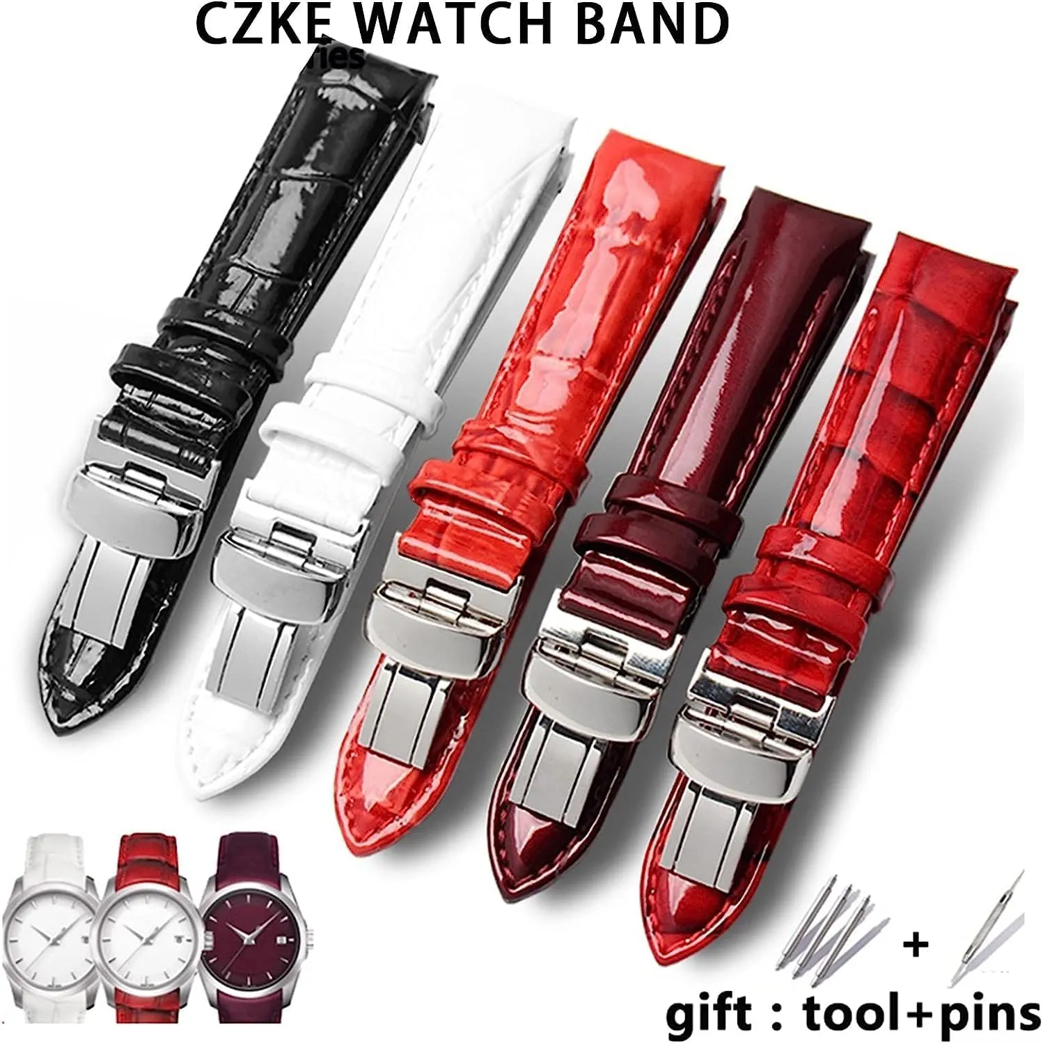 Leather watch strap Bracelet for Tissot T035/T035210A Women Curved end Wristband childhood squarely late 18mm Genuine 