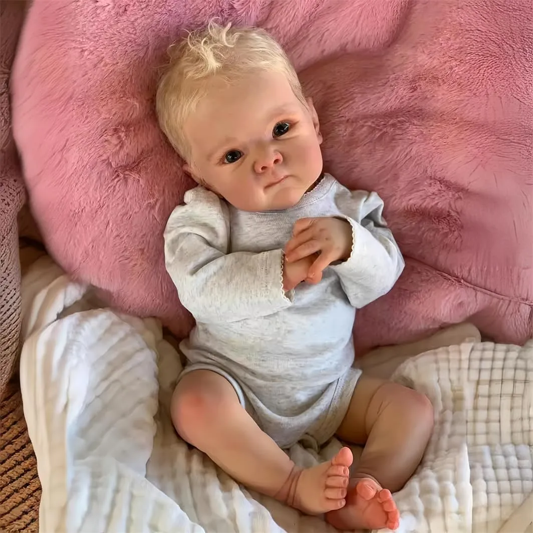 Life Newborn Baby Dolls Realistic 18 Inch heredity Reborn Doll High-end Gift for Kids Age 3  MAIHAO Reborn Baby Dolls Lifelike Blonde Blue Eyes Girl Soft Body That Look Real 