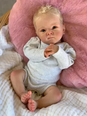 Life Newborn Baby Dolls Realistic 18 Inch heredity Reborn Doll High-end Gift for Kids Age 3  MAIHAO Reborn Baby Dolls Lifelike Blonde Blue Eyes Girl Soft Body That Look Real 