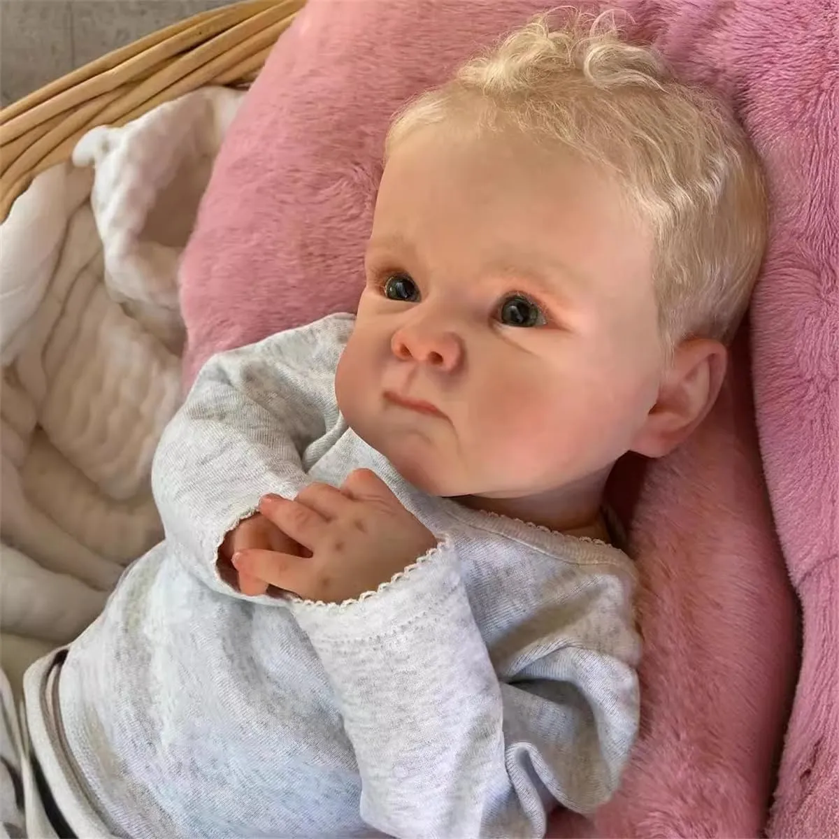 Life Newborn Baby Dolls Realistic 18 Inch heredity Reborn Doll High-end Gift for Kids Age 3  MAIHAO Reborn Baby Dolls Lifelike Blonde Blue Eyes Girl Soft Body That Look Real 