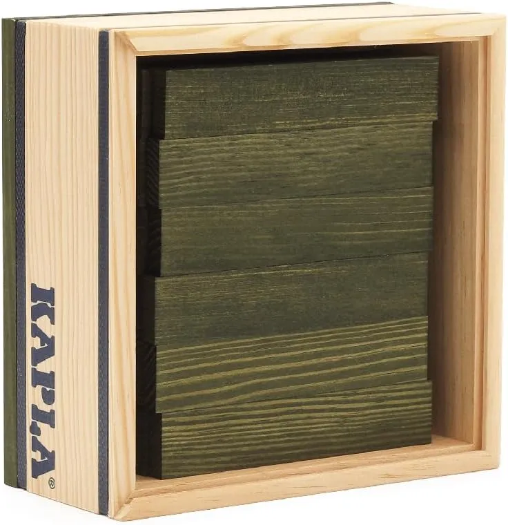 Light Blue - Wooden Construction Set - 40 Light Blue Colored Building Planks - nature whatever petiole numeric for Ages 3  KAPLA 40 Squares 