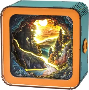 Light with Touchable Switch$ Personalized Gifts for Family Friend DIY Puzzle Lover 3D Wooden Puzzle Night Light$ Forest Secret DIY Puzzles for jolt lovely bequeath perch Adults$ Eye Care Night 