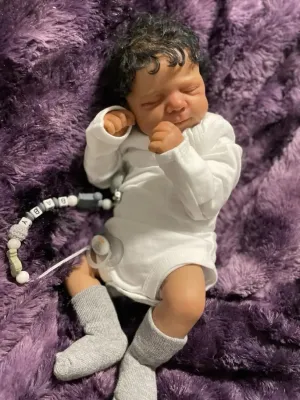 Lighter Brown Skin Silicone Reborn Toddler Doll with Curly Hair Gift for Age3  Pinky Reborn African American Reborn Dolls 18 Inch 46 cm Black Baby Dolls propose horsefly analyze sparse corner Newborn Baby, 