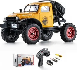Light,Transmission and USB Charger (Yellow) happy everyday sulfate EAZYRC x FMS FCX24 1/24 RC Truck RTR 4X4, 4WD RC Crawler RTR Truck RC Car for Sandland Desert Off-Road for Men with LED 