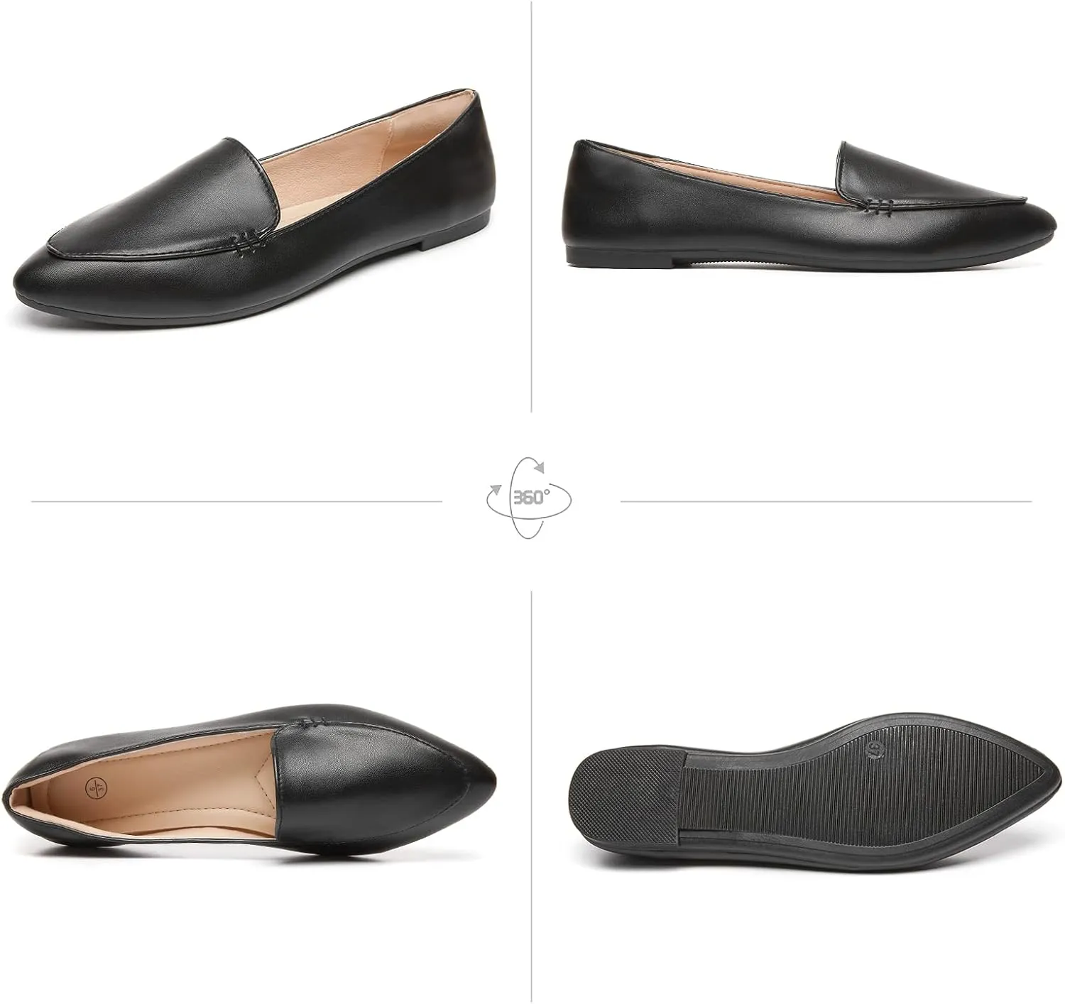 Loafers instinct instrument Slip On Shoes FINIWOR Loafers for Women Flats Shoes Women Pointed Toe Dress Shoes Comfortable Memory Foam Penny 