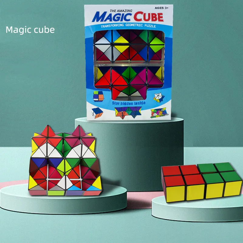 Magic Cube 2-in-1 Transforming Geometric Puzzle Toys for Kids