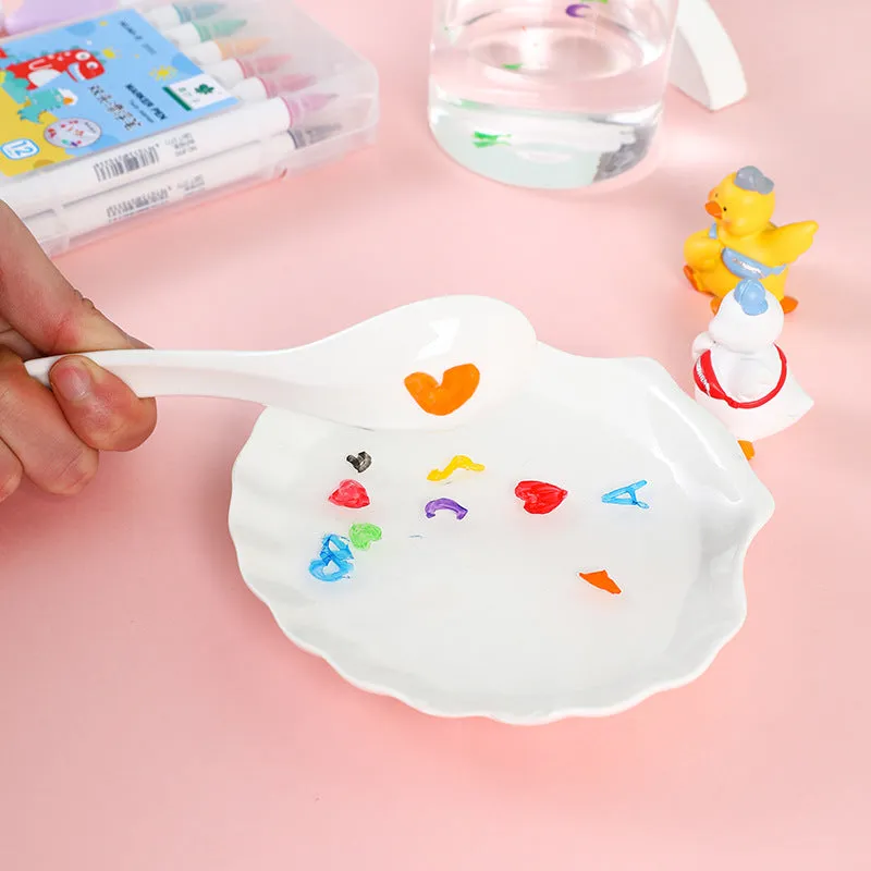 Magic Water Pen™ | Creative works of art in water - Watercolour sticker set (  FREE ceramic spoon)