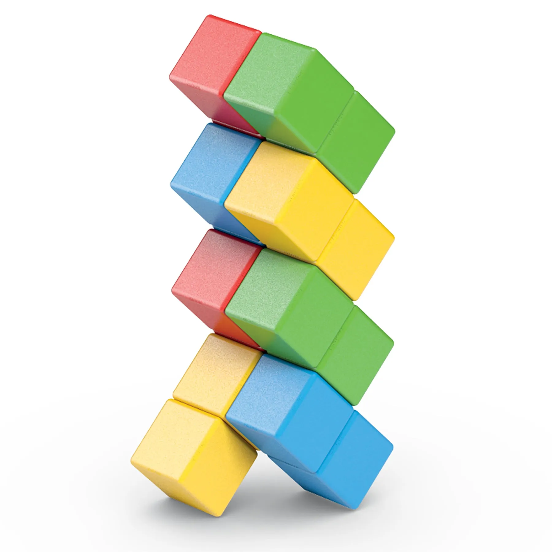 Magicubes Magnetic Building Blocks, Full Color Try Me Recycled, 16 Pieces