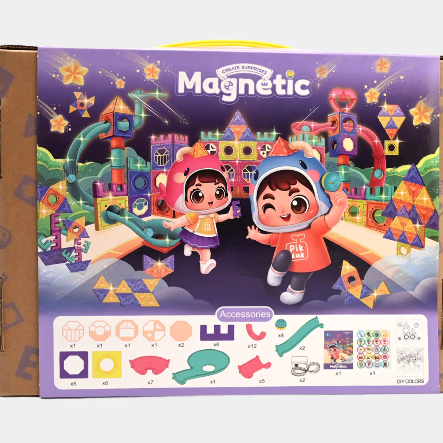 Magnetic Tiles | 56-Piece Building Set With Light
