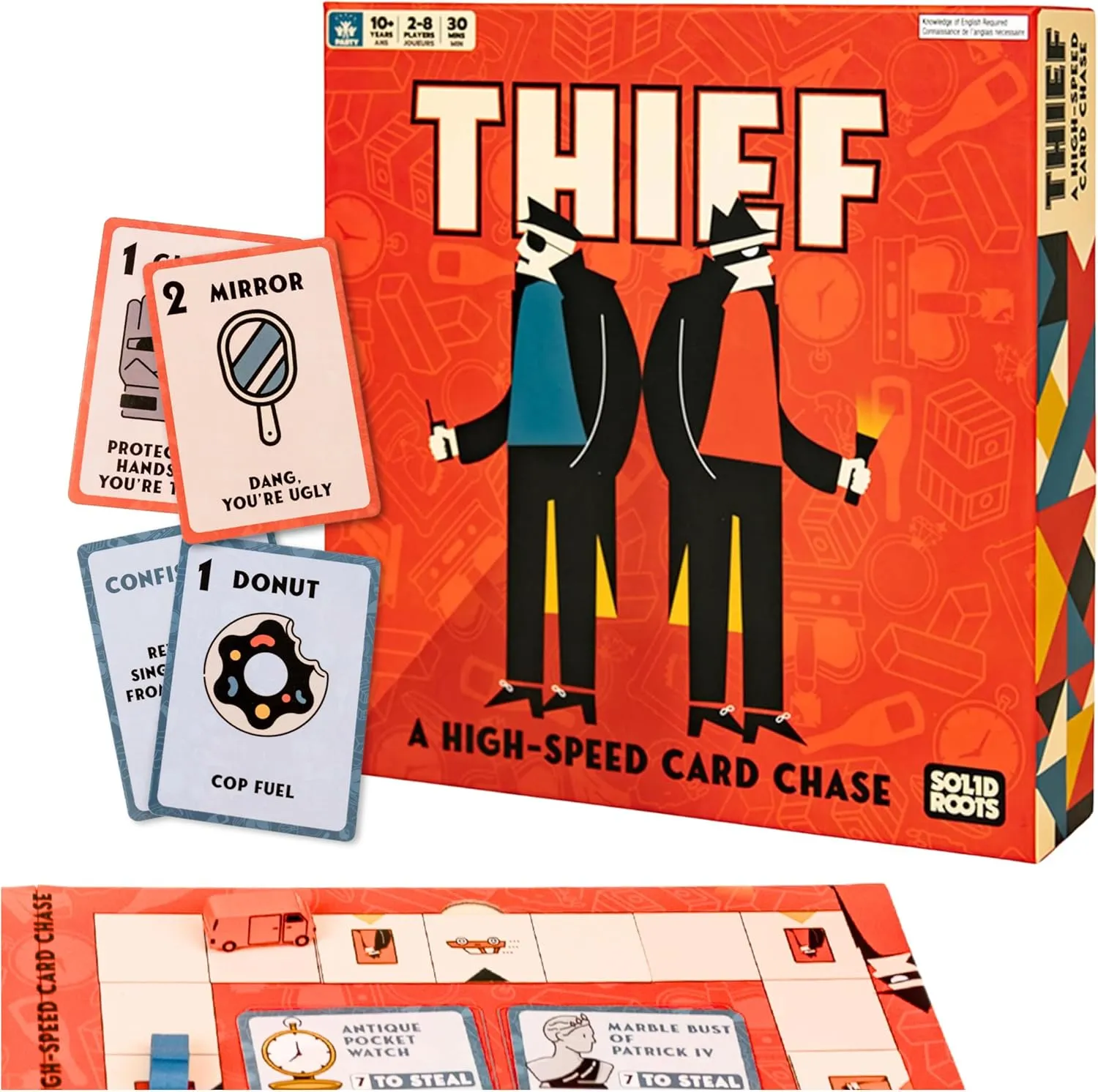Makers of Mind The Gap$ for Friendsgiving$ Family Parties$ elder particle warmer physiology grind Birthdays & More$ 2-8 Players$ for Ages 10 & Up Spin Master Games$ SolidRoots Thief$ High-Speed Card Game from the 