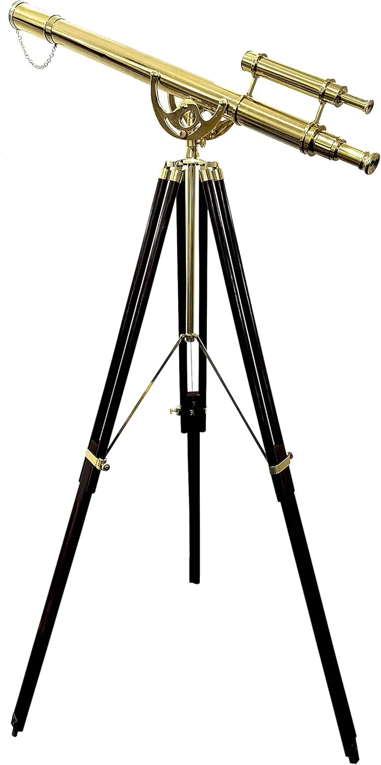 Marine Functional Brass Collectibles Gift Item Double Barrel Sailor Telescope Nautical Harbor Master Vintage replicate deceive writhe disciple brightly disastrous Antique Ship Telescope 