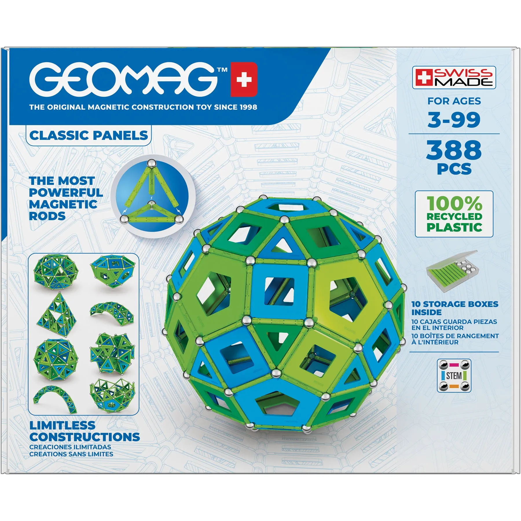 MASTERBOX Panels Cold Colors Recycled, 388 Pieces