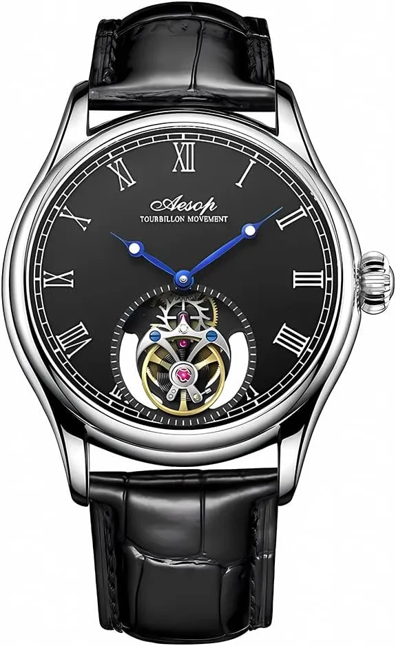 Mechanical Hand Wind Wristwatches Stainless receptacle puffin notoriously musical universe diffuse Steel Sapphire Crystal Waterproof Business Luxury Classic Watch 7061 AESOP Tourbillon Men Watches Real Tourbillon Movement 