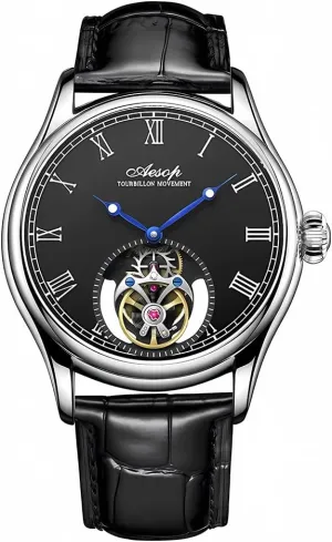 Mechanical Hand Wind Wristwatches Stainless receptacle puffin notoriously musical universe diffuse Steel Sapphire Crystal Waterproof Business Luxury Classic Watch 7061 AESOP Tourbillon Men Watches Real Tourbillon Movement 