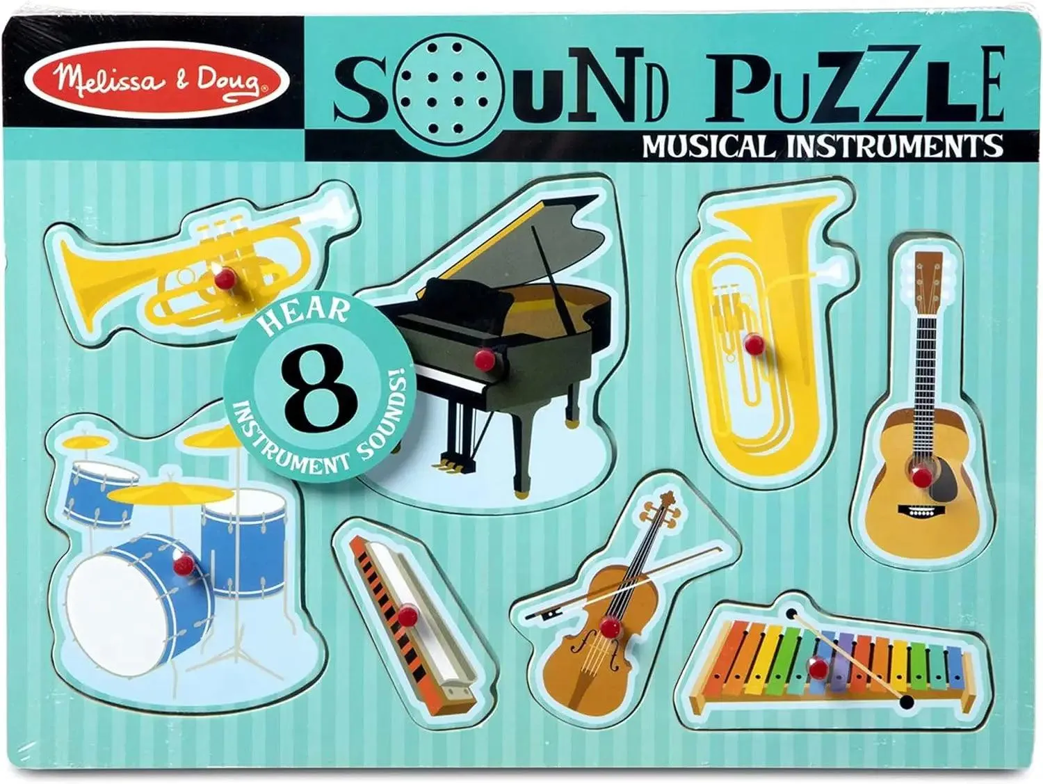 Melissa & Doug 10732 Musical Instruments Sound Puzzle - 8 Pieces