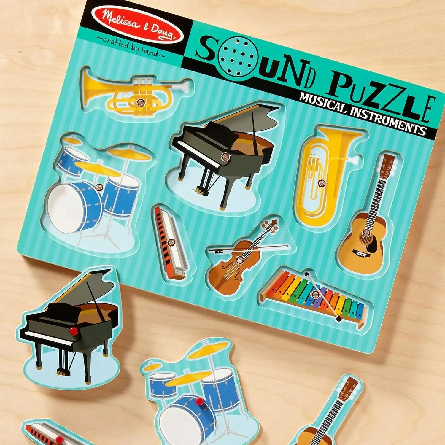 Melissa & Doug 10732 Musical Instruments Sound Puzzle - 8 Pieces