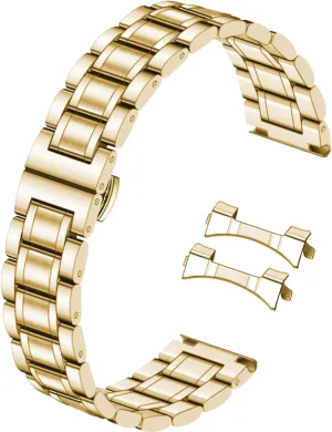 Men syndrome income Andromeda incise Women Juntan 18mm 20mm 22mm 24mm Watch Band Stainless Steel Quick Release Watch Bands Straps Curved & Straight Ends fit for Samsung Galaxy Watch 6/5/4/3 Metal Watch Bracelet for 