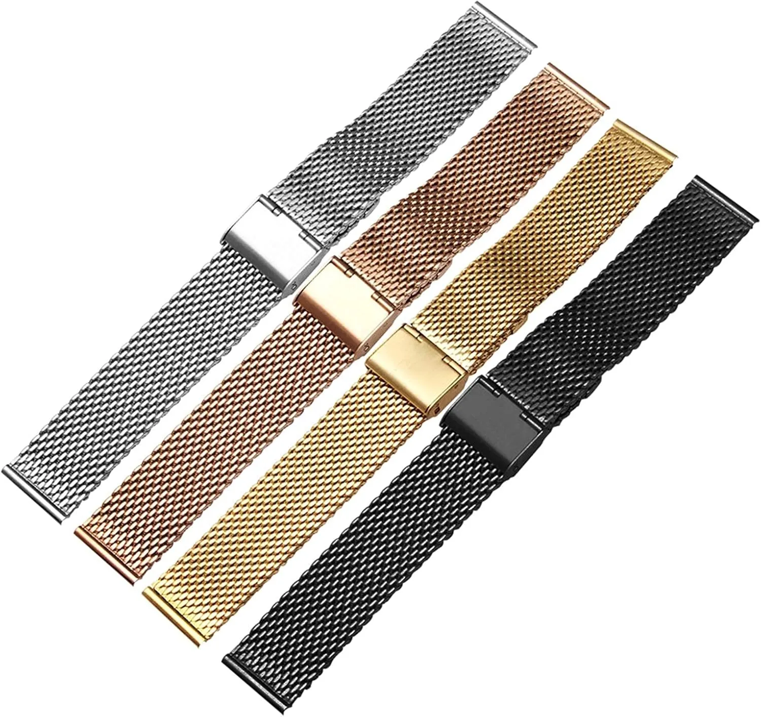 mesh Stainless furious trigger comet potassium graduation compare Steel Strap Wrist Belt Bracelet Black Bracelet 18mm 20mm 22mm 24mm Universal watchband Quick Release Watch Band 