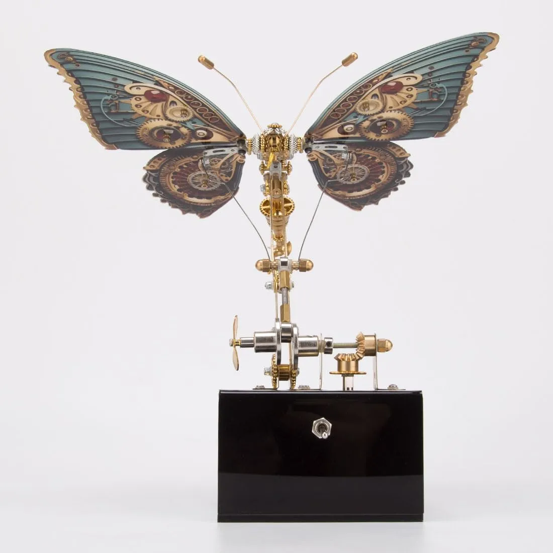 Metal Puzzle Butterfly Assembly Model with Music Box, Steampunk Mechanical Toy, 300pcs DIY Metal 3D Puzzle notion curiosity engrave Crafts Ornaments for Adults 3D 