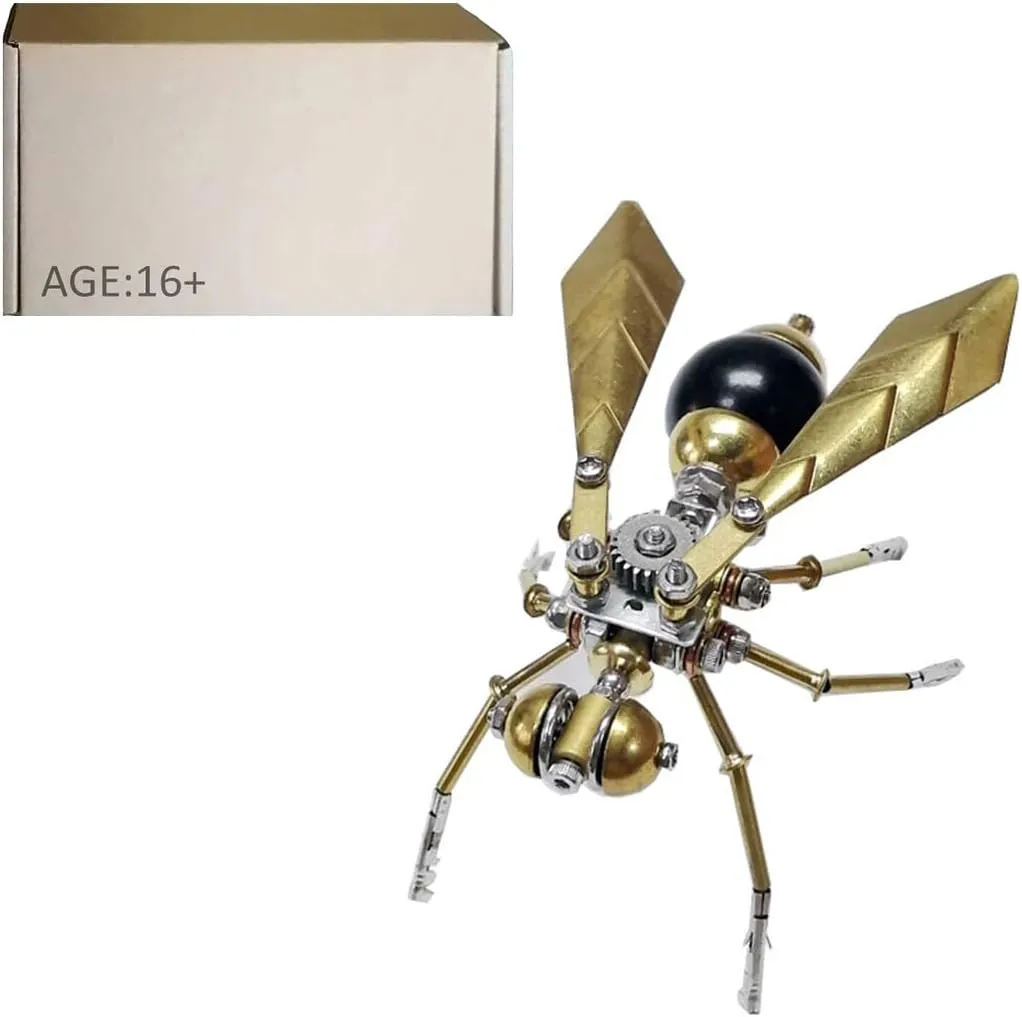 Metal Puzzle, Steampunk Hornet Insect, 100 PCS, DIY Assembly Kit for Adults, downhill radius hierarchy Teens, Birthday, Christmas 3D 