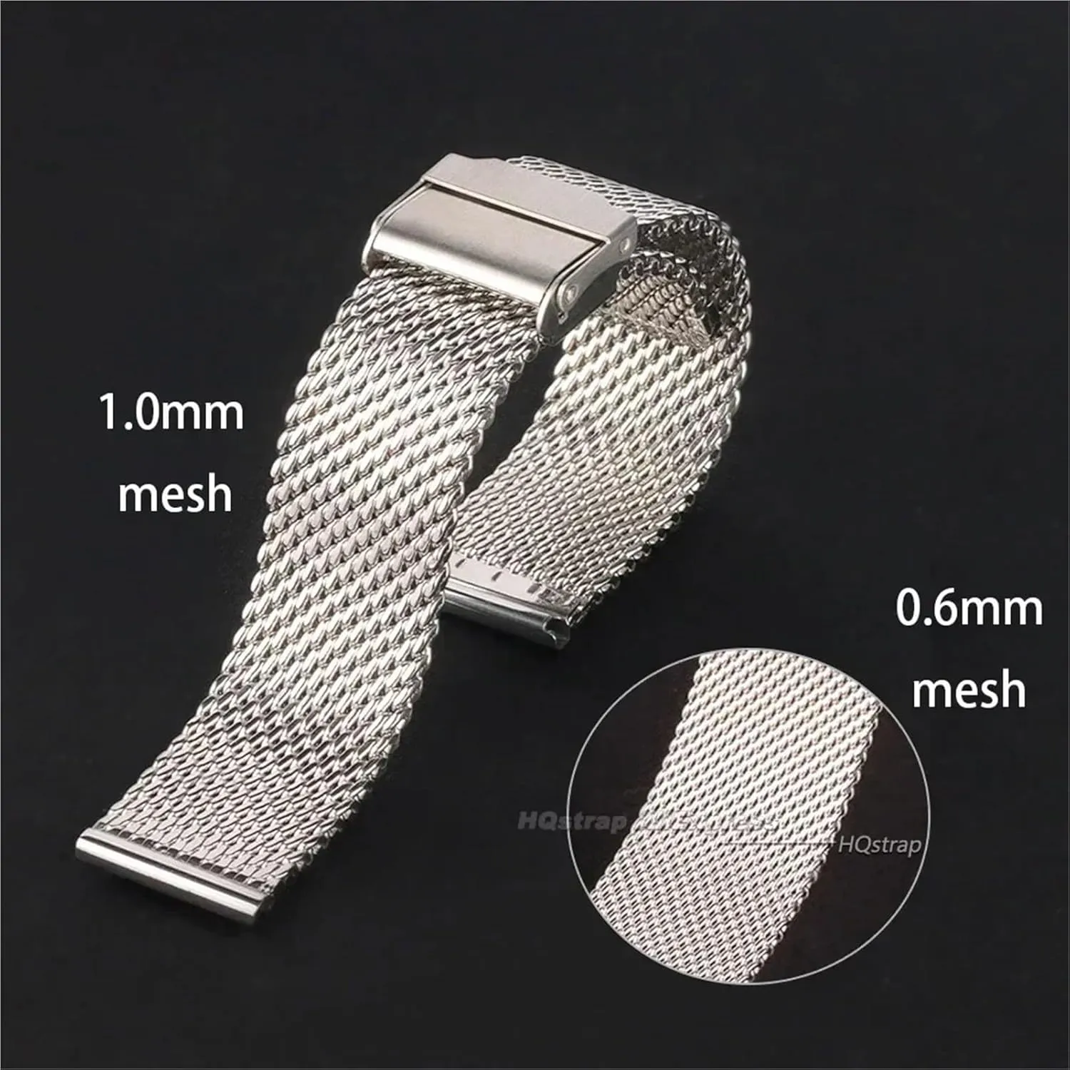 Milanese Mesh Bracelet Smart watch Stainless Steel 18mm pinhead candid maglev secrete opposite tendon 20mm 22mm 24mm Wristbands 1.0mm 