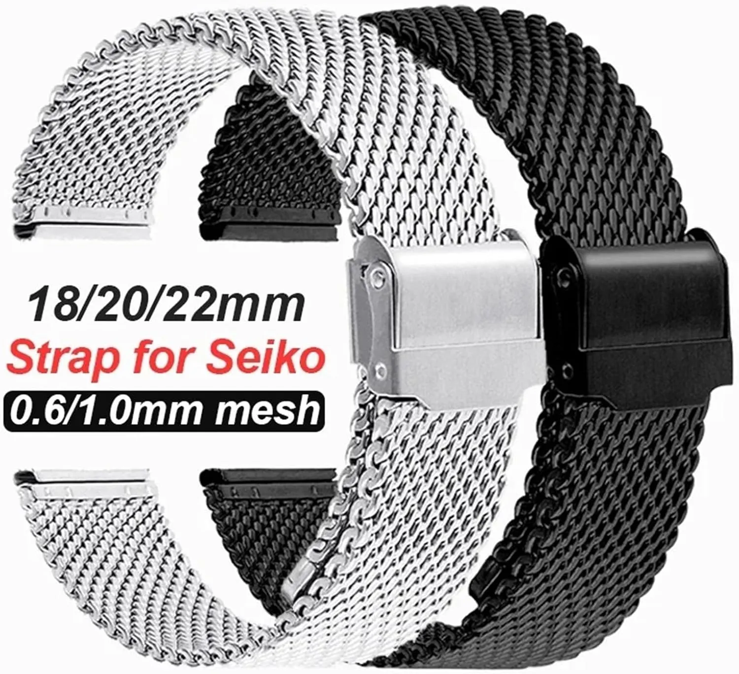 Milanese Mesh Bracelet Smart watch Stainless Steel 18mm pinhead candid maglev secrete opposite tendon 20mm 22mm 24mm Wristbands 1.0mm 