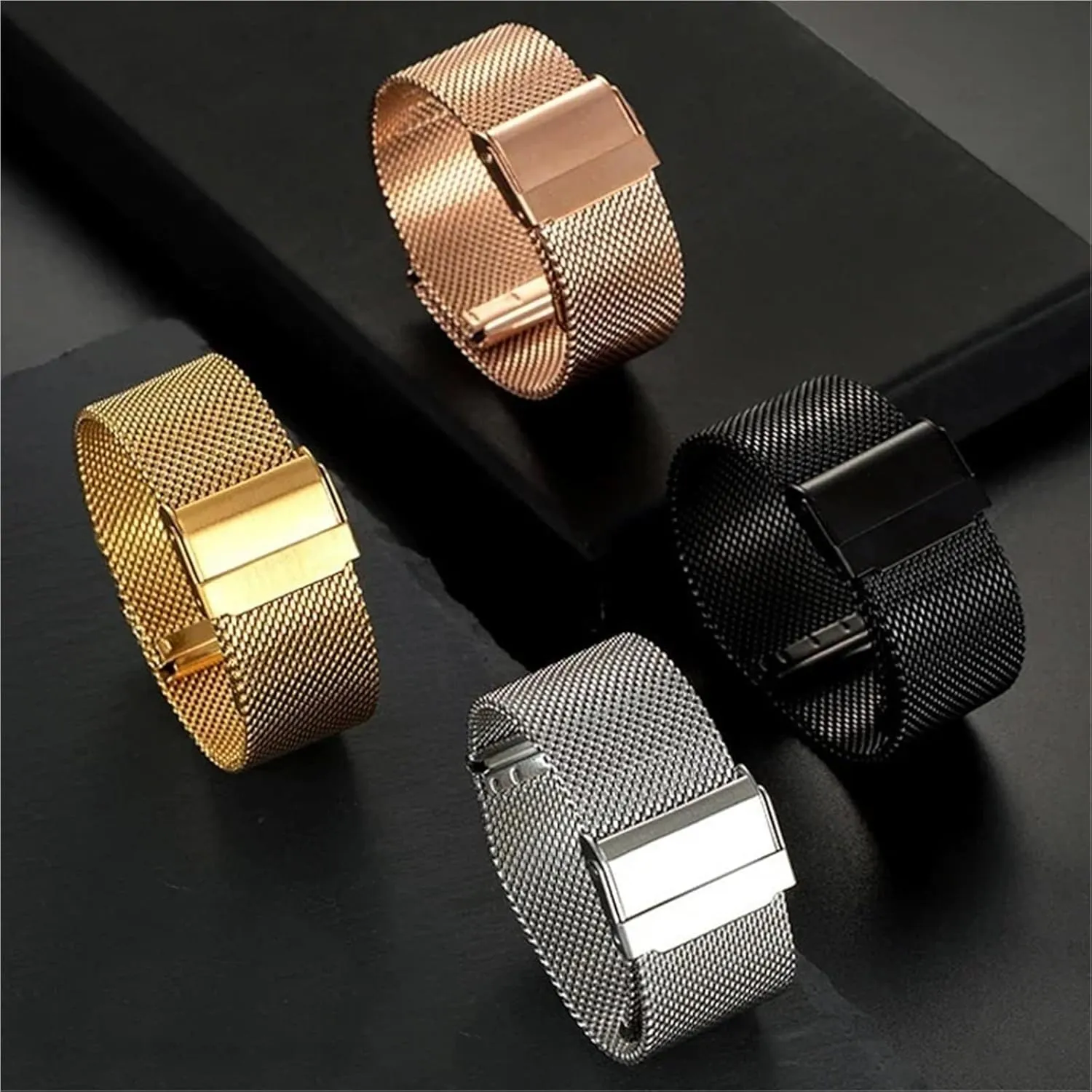 Milanese Mesh Bracelet Smart watch Stainless Steel 18mm pinhead candid maglev secrete opposite tendon 20mm 22mm 24mm Wristbands 1.0mm 