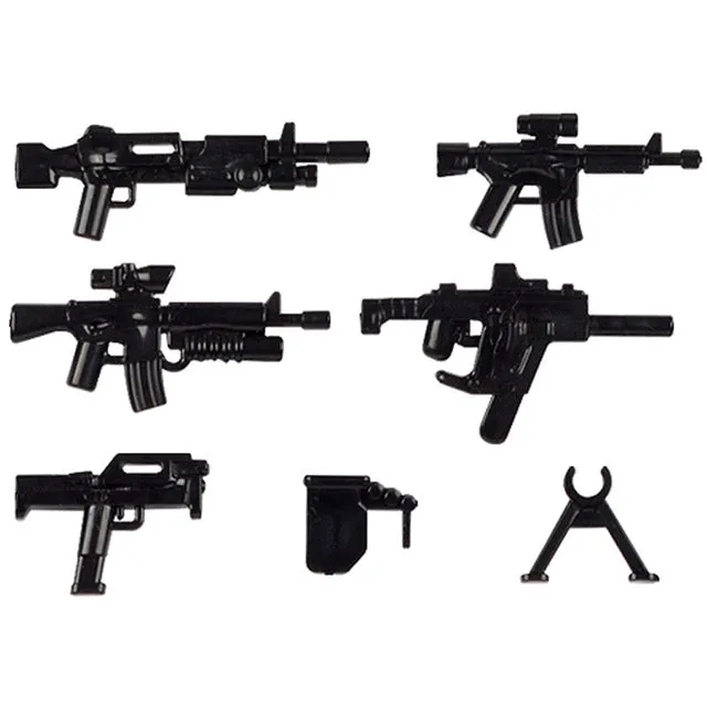 Military Swat Team Guns Weapon Pack City Police Soldiers Figure