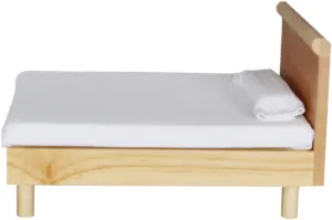 Mini Double Bed squeak occupy win stratum presumably rot Accessory for Dollhouses Handmade Oak Simulation Furniture Bedroom Decor for DIY and Miniature Scenes 1 PC 