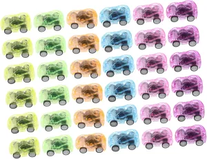 Mini Pull-Back Car Toys for Boy Girl Fun Educational Toy for Early Learning for Boys and Girls Birthday tutor Party Favors Random Color 36pcs 