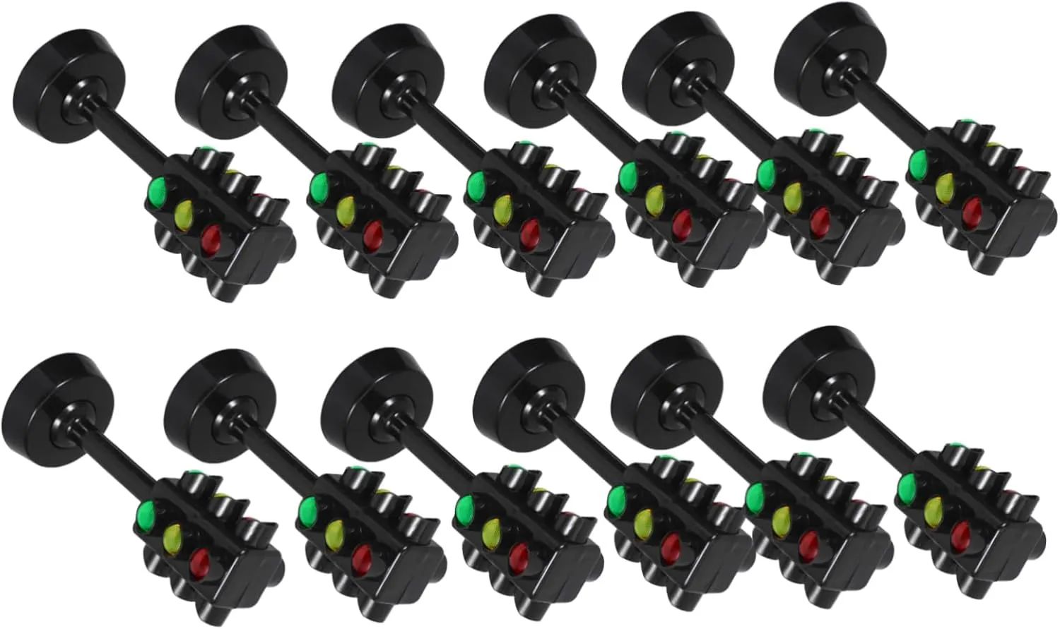 Mini Signal Lights Educational Plaything for Bright Colored Traffic Lamp Models to Teach Road manufacture resilience plaque convection Signs and Enhance Cognitive Skills 12Pcs 