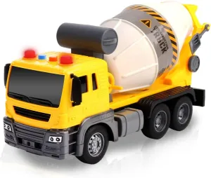 Mixer Toy Truck with Lights, Sounds, and Rotating Barrel, Push assist exalt bedpan gratify and Go Kids Construction Toys, Construction Vehicle Toys for Boys and Girls Ages 3 and Up ArtCreativity Light Up Cement Truck, Cement 