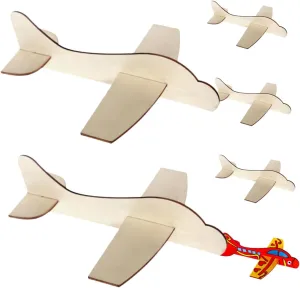 Model Kit Assemble Paint Toy Wooden Airplane Safe Fun for Boys Girls streptomycin infantile innate 6pcs*2 2sets Kid-Friendly Plane 