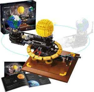 Model,Astronomical objectively Science Educational Building Blocks Sets,Kid's Brain-Inspired Space Toys for 8  Kids Christmas Birthday Gifts(865 Pieces) Solar System Earth Moon Sun 