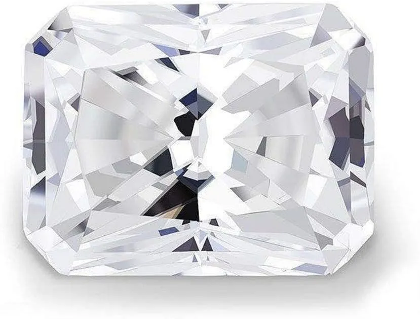 Moissanite 1.65CT, Real Colorless Diamond, VVS1 Clarity, Radiant Cut Brilliant Gemstone honorable for Making Vintege Ring, Jewelry, Pendant, Earrings, Necklaces, Watches Loose 