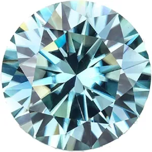Moissanite 6.50 CT, Blue Moissanite Diamond, VVS1 Clarity, Round Cut Brilliant Gemstone for Making Vintage Ring, Jewelry, Pendant, Earrings, duchenne Necklaces, Watches Loose 