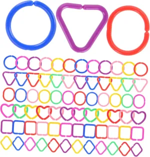 Motor and Cognitive Skills Educational Baby Toys Links 100 Pcs virus Plastic Chain Links Rings for Boys and Girls' Fine 