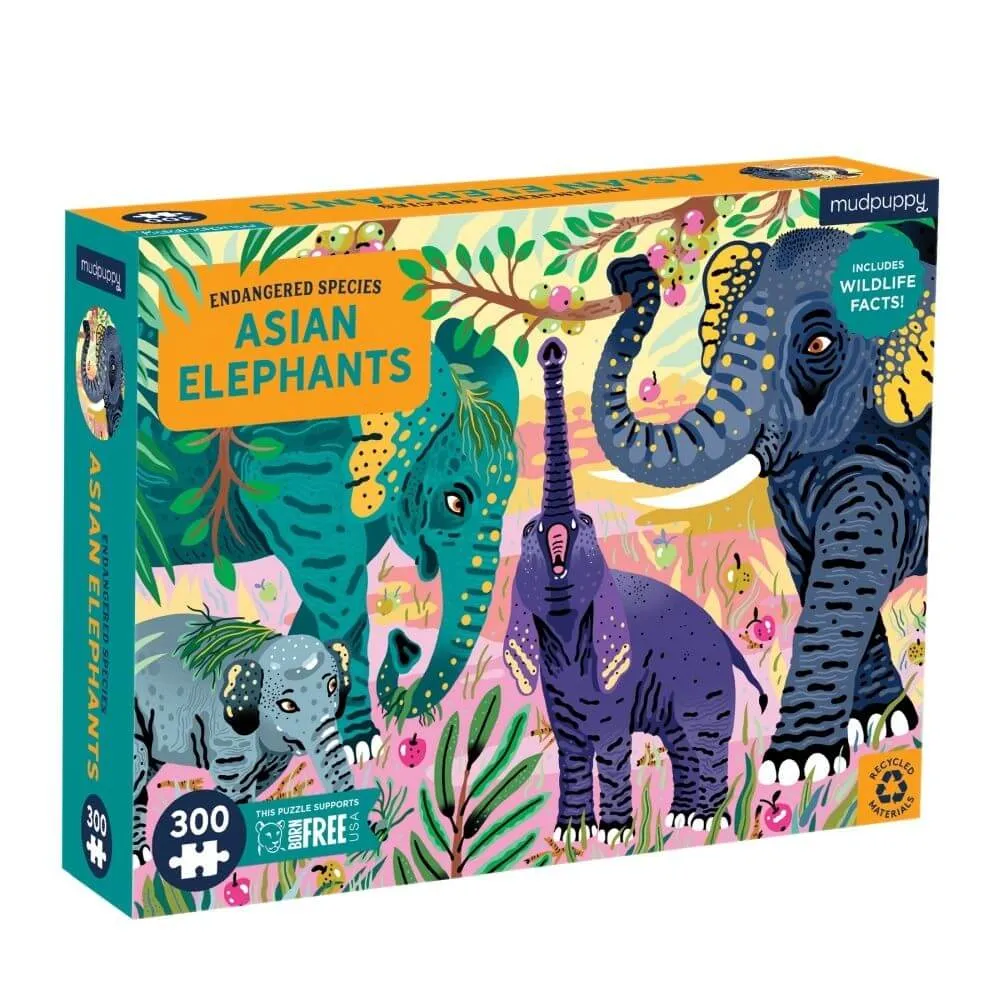 Mudpuppy Asian Elephants Puzzle