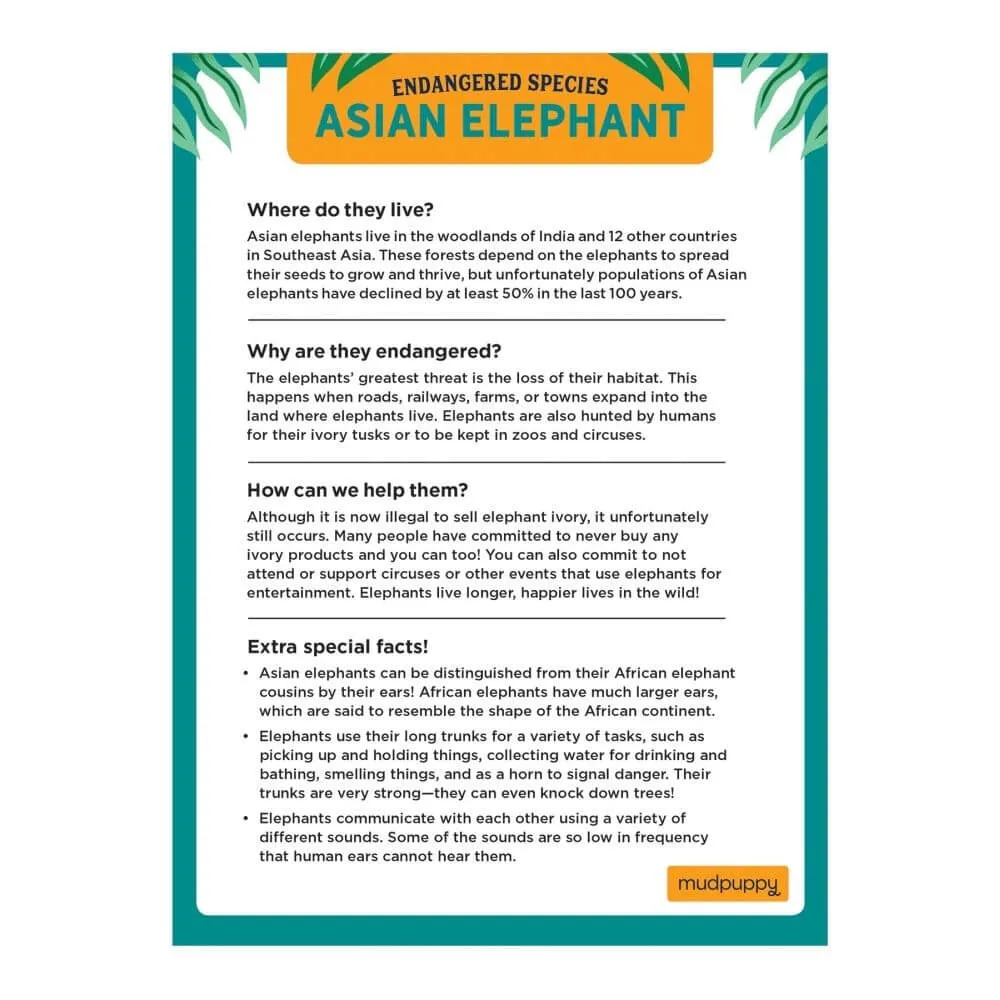Mudpuppy Asian Elephants Puzzle