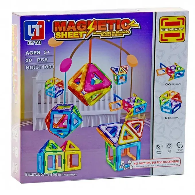 New 30 Pieces Magnetic Puzzle Plastic For Kids