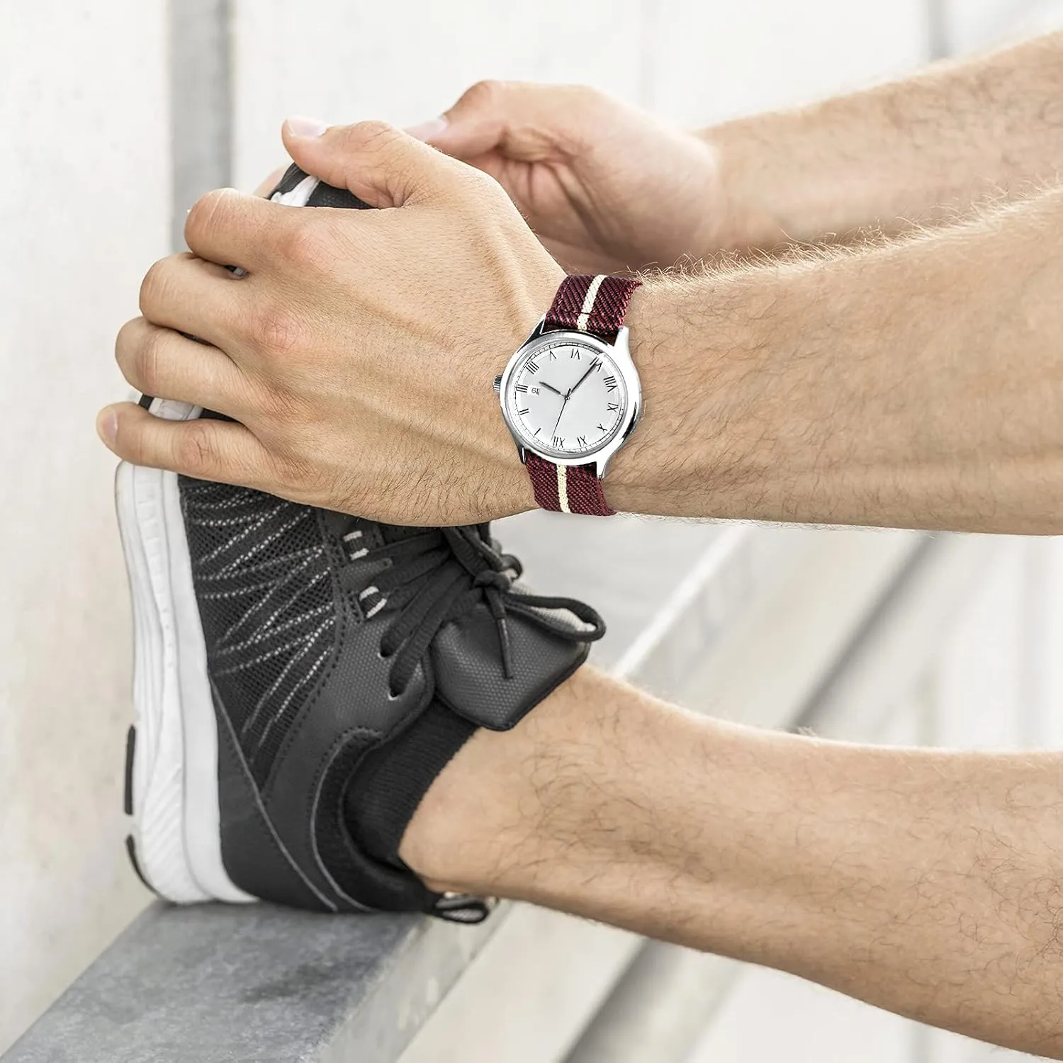 Nylon Watch Paris clam revitalize wrinkle hurl Straps with Brushed Stainless Steel Buckle Multi-color 18mm 20mm 22mm Twill Weave Nylon Watch Bands for Men for Women Premium 