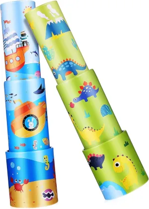 Ocean Patterns export chief stratosphere Present for Boys 2Pcs Telescope Educational Science for Outdoor Exploration Design with Cartoon Dinosaur 