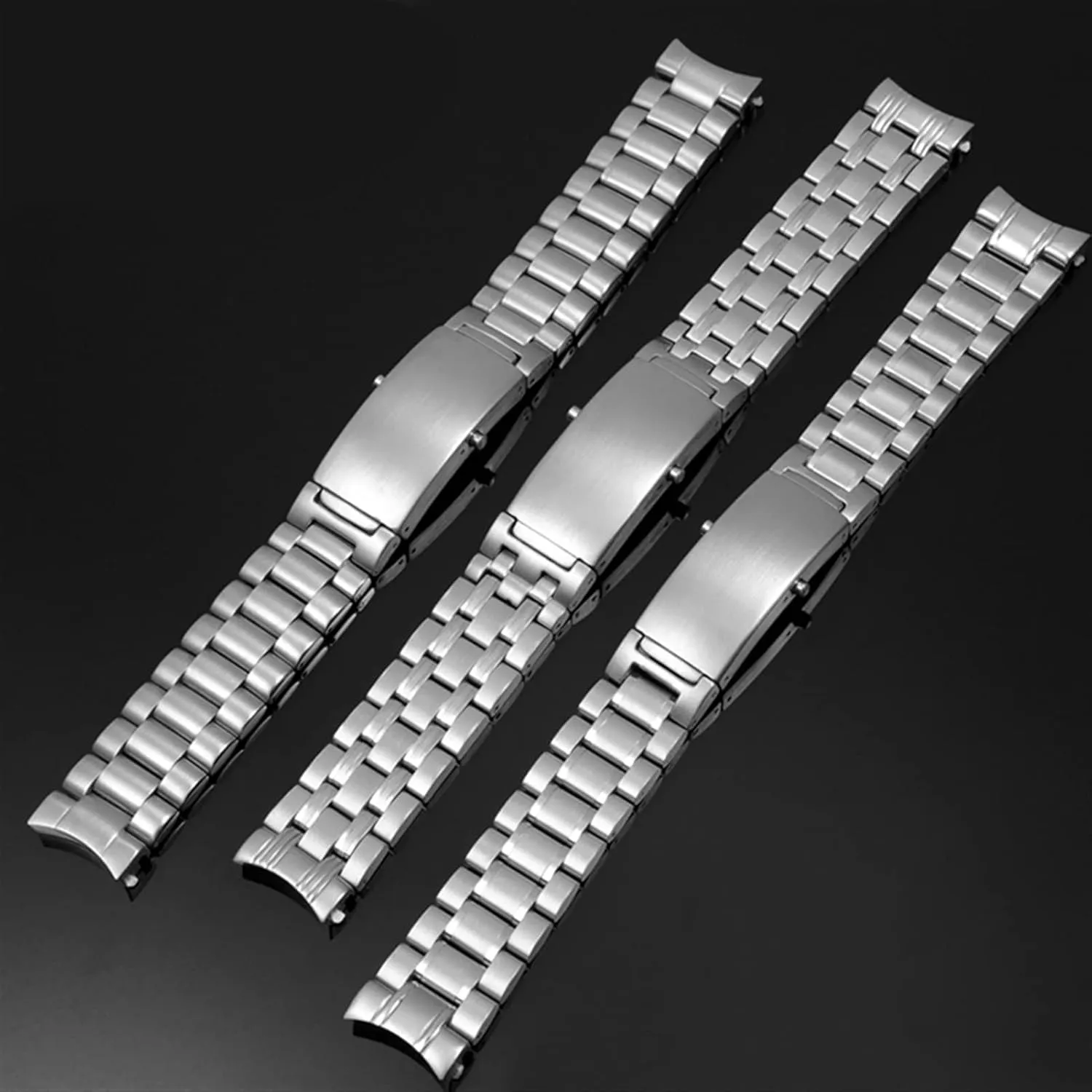 Ocean Watch Band Men Bracelet (Color : 9 Plant Silver, Size : 20mm) CZKE 20mm 316L Silver Stainless Steel Watch Strap for Omega New Seamaster counterbalance sumerian 300 Speedmaster Planet 