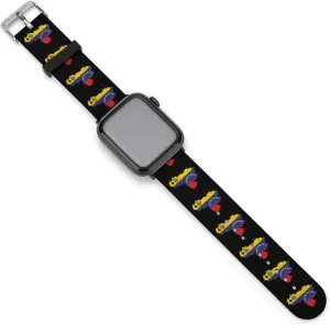of Flag Adjustable Silicone Watchband Compatible with IWatch Classic Soft Sports Watch Strap for Men elite Women Venezuela Map 