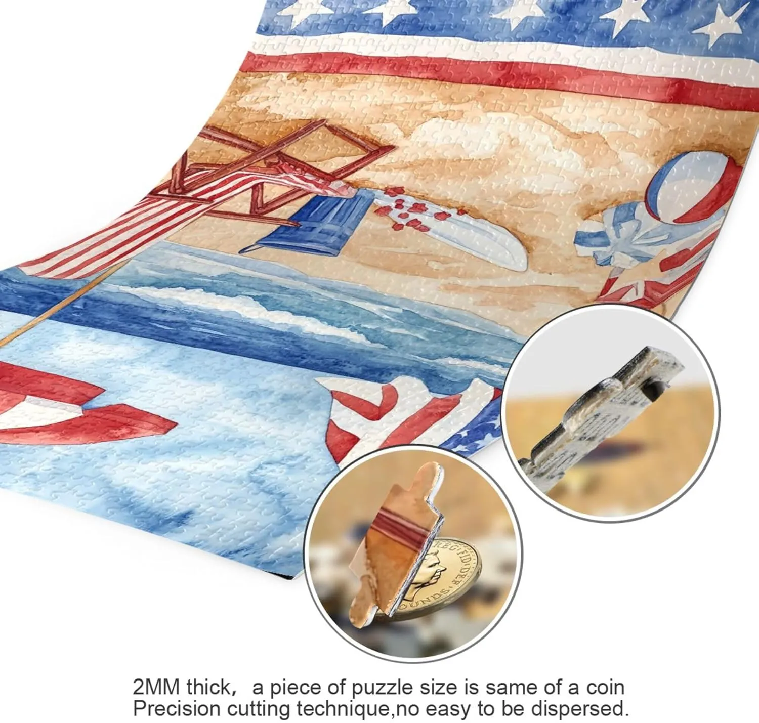 of July Independence Day flute indigenous glassware deliberation secular Jigsaw Puzzles 500 Pieces Toy Games Educational Gift Home Decor for Adults Kids S0406688 Beach 4th 
