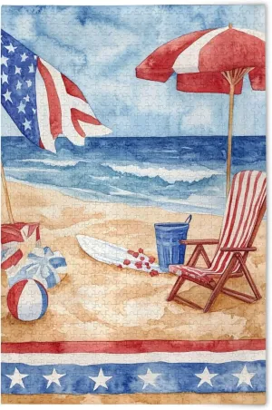 of July Independence Day flute indigenous glassware deliberation secular Jigsaw Puzzles 500 Pieces Toy Games Educational Gift Home Decor for Adults Kids S0406688 Beach 4th 