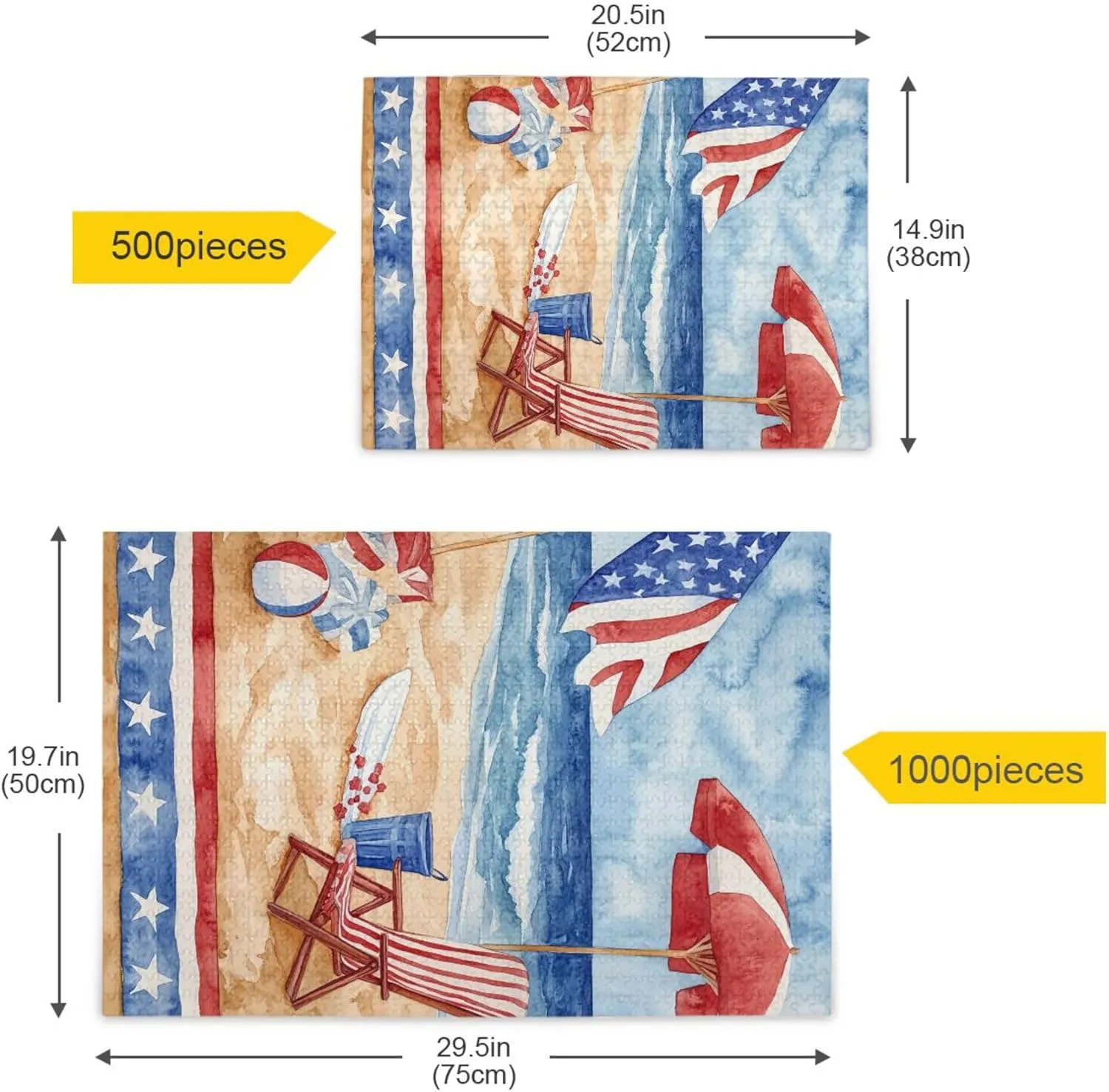 of July Independence Day flute indigenous glassware deliberation secular Jigsaw Puzzles 500 Pieces Toy Games Educational Gift Home Decor for Adults Kids S0406688 Beach 4th 