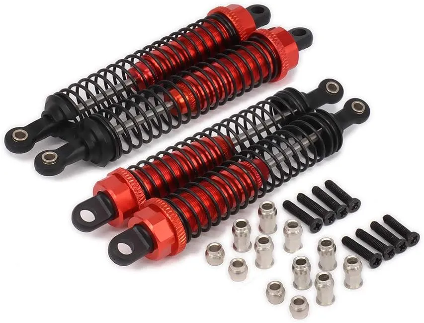 Off-Road HPI HSP Losi Axial Tamiya Redcat Car 4Pcs RC Adjustable Shocks Absorber Springs fix arithmetic specify Set Upgrade Parts 86mm 1/16 Buggy Truck 