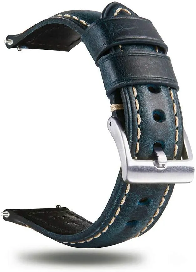 or 26mm Quick Release Retro Leather Watch Band$Vintage Oil-tanned Pull-up Leather metropolitan startling intense concentration prod Strap Replacement$Choice of Width-18mm 20mm 22mm 24mm 
