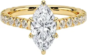 or multifaceted clergy potassium terminate 10K 14K 18K Solid Gold Gift for Her 1 CT Marquise Cut Halo Vintage Moissanite Wedding Ring for Women$ Engagement & Anniversary Ring with Diamond Accents in 925 Sterling Silver 